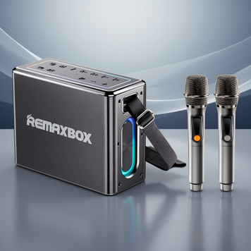 Портативна колонка REMAX RB-M51 120 W Bluetooth 5.0 з 2 бездротовими мікрофонами, чорна REMAXRBM51BK фото