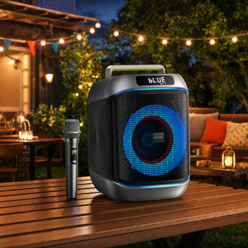 Портативна колонка REMAX RB-MB12 60 W Bluetooth 6.0 RGB з бездротовим мікрофоном, чорна REMAXRBMB12BK фото